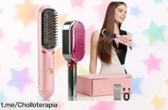 Cepillo alisador inalámbrico ZZJTPA a un precio loco para lucir un cabello liso y brillante donde quieras; ¡no dejes pasar este oferta limitada que transforma tu look!