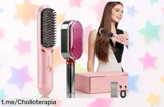 Cepillo alisador inalámbrico ZZJTPA a un precio loco para lucir un cabello liso y brillante donde quieras; ¡no dejes pasar este oferta limitada que transforma tu look!