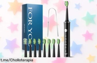 Cepillo de dientes eléctrico sónico JTF: limpieza profunda y suave para encías sensibles, chollazo con 8 cabezales, ¡aprovéchalo ya antes que desaparezca!