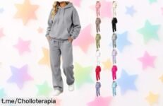 Chándal de mujer Genérico 2 piezas a precio loco, con sudadera y pantalón ideal para entrenar o llevar al día, ¡experimenta la comodidad y estilo antes de que se agote!