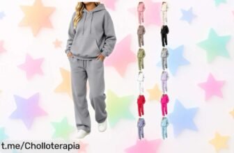 Chándal de mujer Genérico 2 piezas a precio loco, con sudadera y pantalón ideal para entrenar o llevar al día, ¡experimenta la comodidad y estilo antes de que se agote!