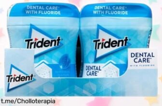 Chicles de menta TRIDENT Dental Care, pack de 6 para un aliento fresco y dientes sanos: ¡rebaja increíble que no puedes dejar pasar!