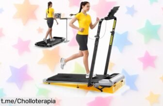 Cinta de correr plegable 6 en 1 para entrenar en casa, ¡aplica el cupón y disfruta del chollazo que siempre quisiste al mejor precio!