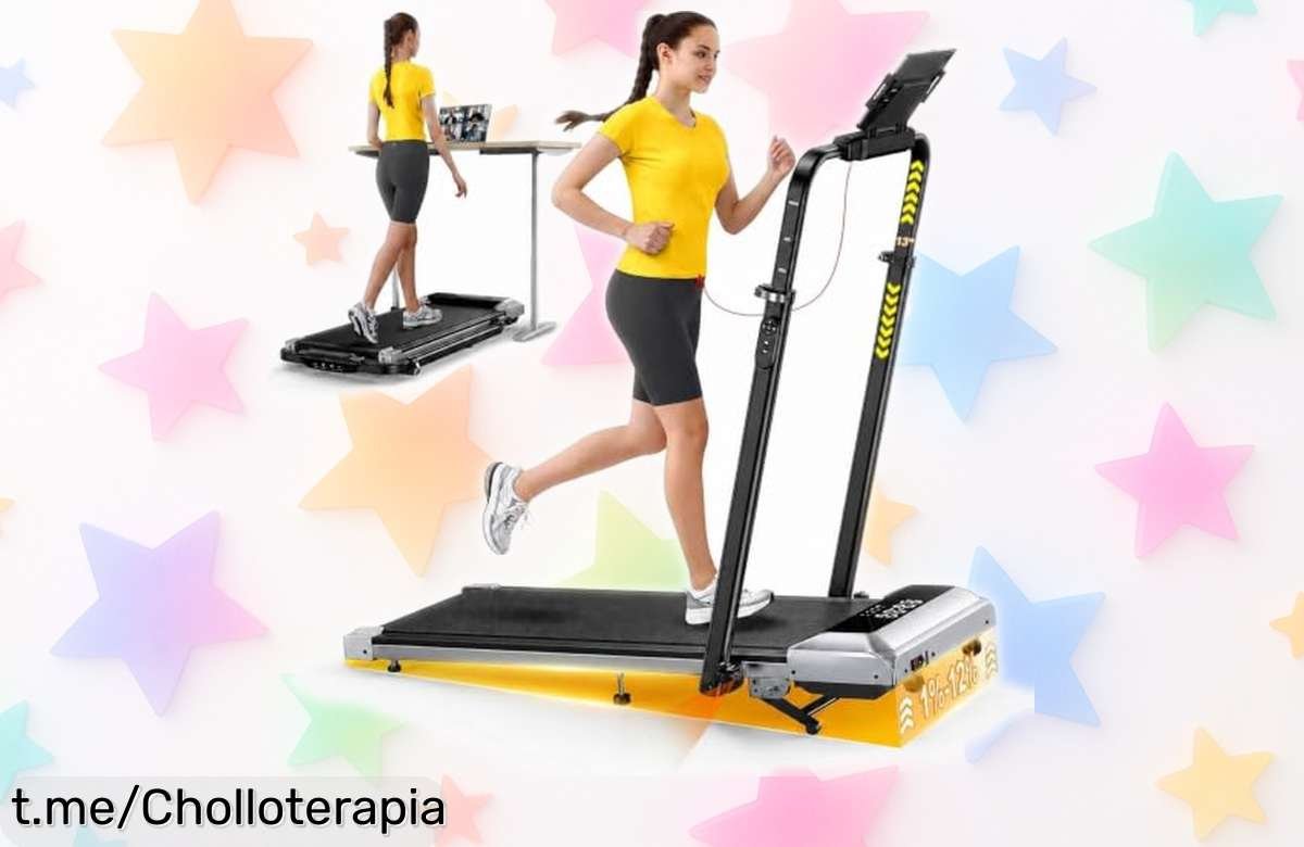 Cinta de correr plegable 6 en 1 para entrenar en casa, ¡aplica el cupón y disfruta del chollazo que siempre quisiste al mejor precio!