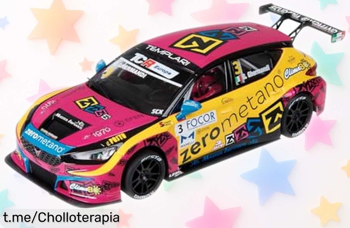Coche de carreras a escala 1:32 Cupra León Competición Scalextric, gran rebaja para disfrutar en familia y vivir la emoción del circuito al máximo. ¡No te lo pierdas!