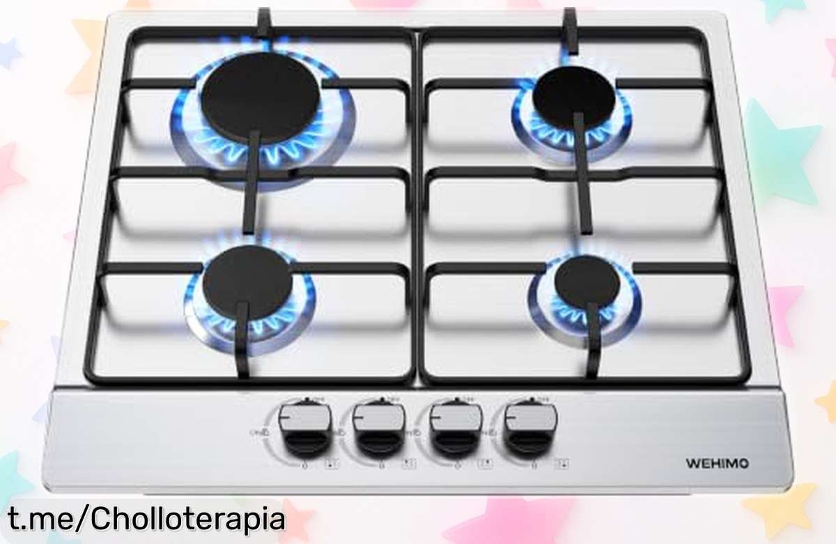 Cocina de gas empotrable WEHIMO de 4 fuegos a precio loco, ¡renueva tu hogar y cocina con seguridad! Aprovecha esta oportunidad única antes que desaparezca.