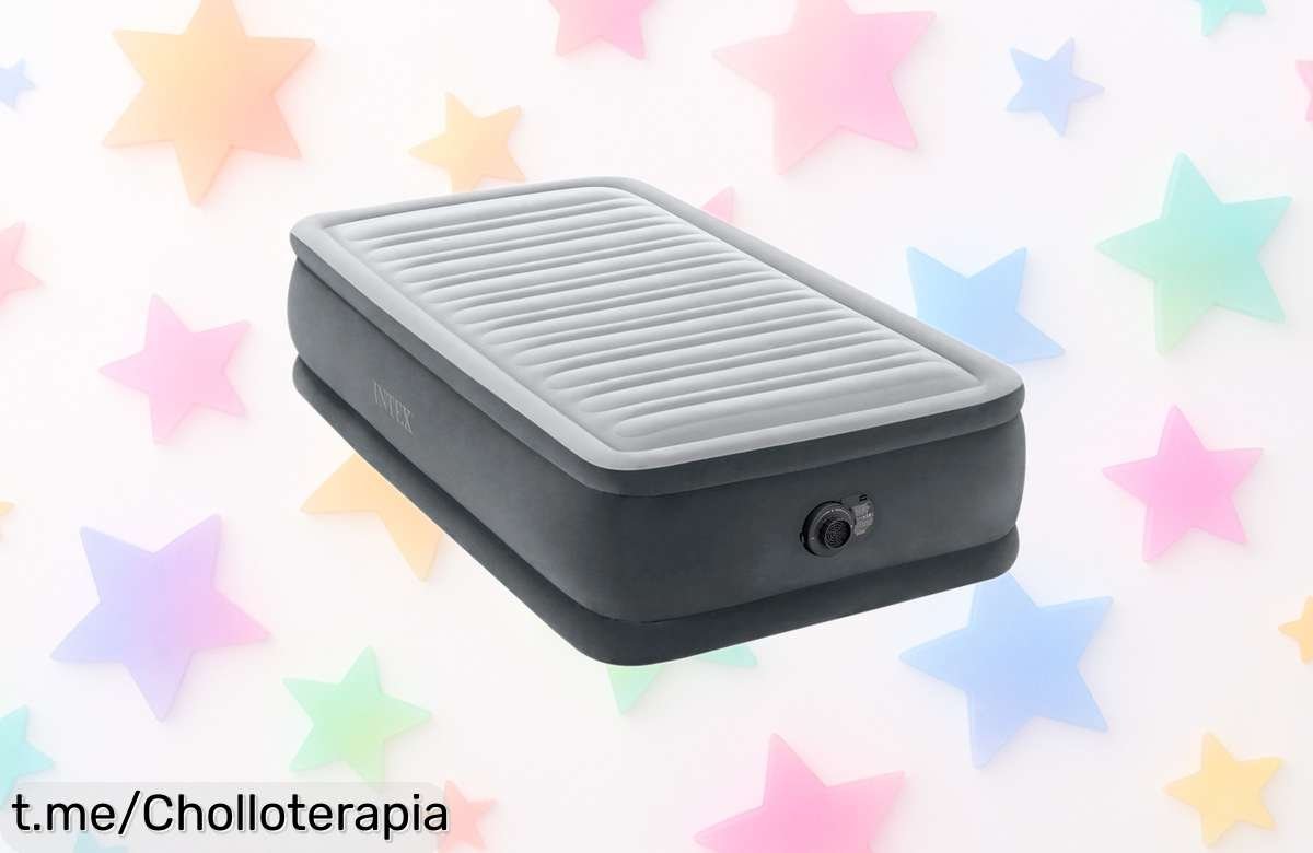 Colchón hinchable doble INTEX Comfort Plush, la solución perfecta para tus invitados a un precio de locura que hará que todos duerman como reyes. ¡No te lo pierdas!