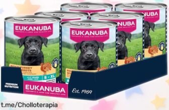 Comida húmeda Eukanuba con pavo y zanahoria: ¡pack de 6 latas a precio loco para mimar a tu perro y cuidar su pelaje! No dejes pasar esta oportunidad única.