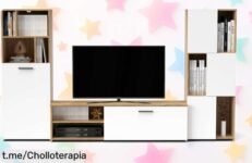 Compacto TV roble y blanco JOY a precio loco: transforma tu sala con elegancia y funcionalidad ¡Aprovecha esta oferta única antes de que se acabe!