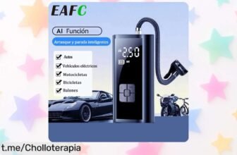 Compresor de aire inalámbrico inteligente para coche, moto y bici: ¡precio de ganga y fácil de llevar en el maletero! No lo sueltes o te arrepentirás.