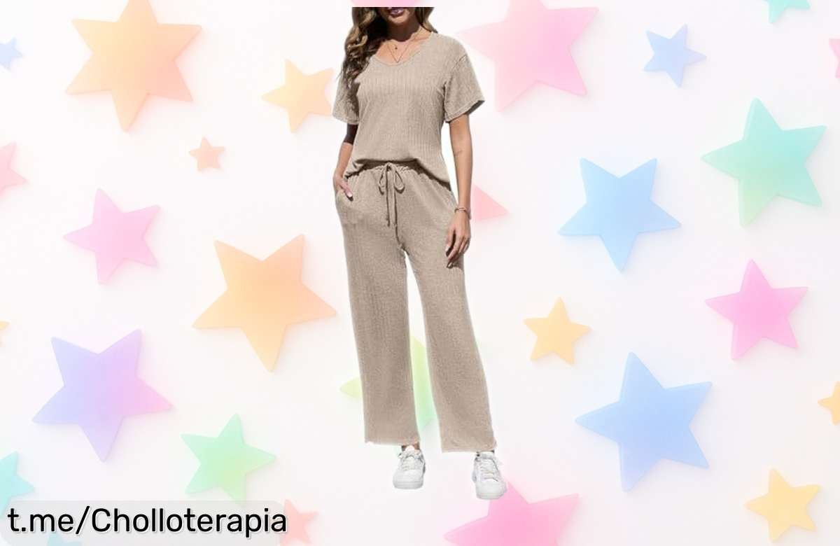 Conjunto de dos piezas Yutdeng: renueva tu armario con estilo y a un precio increíble, perfecto para casa o salir. ¡Hazte ya con este chollazo antes que se acabe!