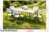 Conjunto de exterior CATERING para 6 plazas en blanco, ideal para tus comidas al aire libre: ¡ofertón que no puedes dejar pasar!