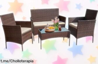 Conjunto de jardín de 4 piezas YOEVU: un ofertón que hará las delicias de tus momentos al aire libre. ¡No te lo puedes perder, dale vida a tu espacio ya mismo!