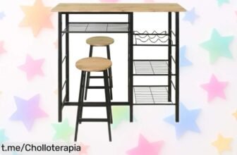 Conjunto de mesa alta con 2 taburetes DETROIT de HOMCOM, precio loco y estilo moderno: ¡no te quedes sin el rincón perfecto para tus desayunos rápidos!