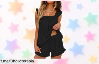 Conjunto de pijama de mujer 2 piezas Uniexcosm a precio de ganga, el look perfecto para soñar y lucir increíble mientras descansas. ¡No esperes más, aprovecha esta oferta única!