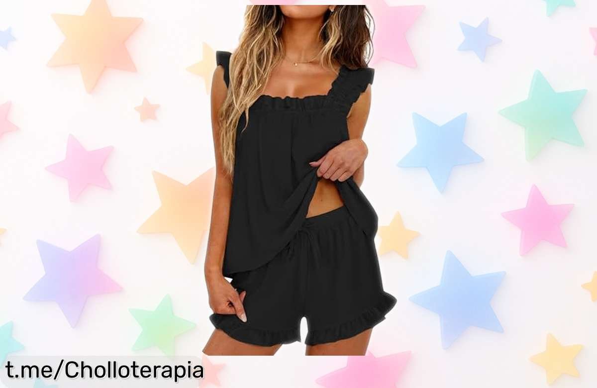 Conjunto de pijama de mujer 2 piezas Uniexcosm a precio de ganga, el look perfecto para soñar y lucir increíble mientras descansas. ¡No esperes más, aprovecha esta oferta única!