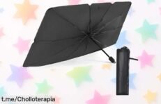 Consigue el parasol plegable anticalor de coche que todos quieren, ¡rebajado y perfecto para protegerlo del sol y mantenerlo fresco! No te quedes sin él.