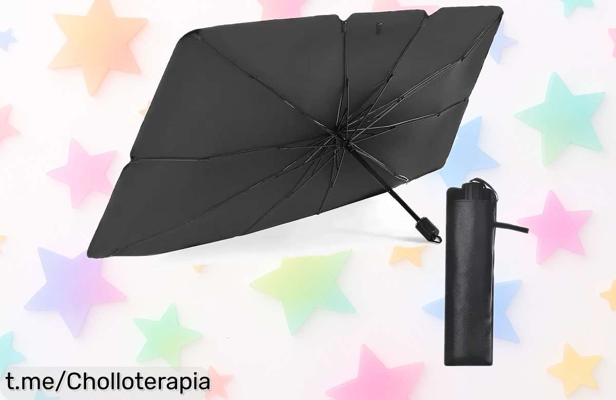 Consigue el parasol plegable anticalor de coche que todos quieren, ¡rebajado y perfecto para protegerlo del sol y mantenerlo fresco! No te quedes sin él.
