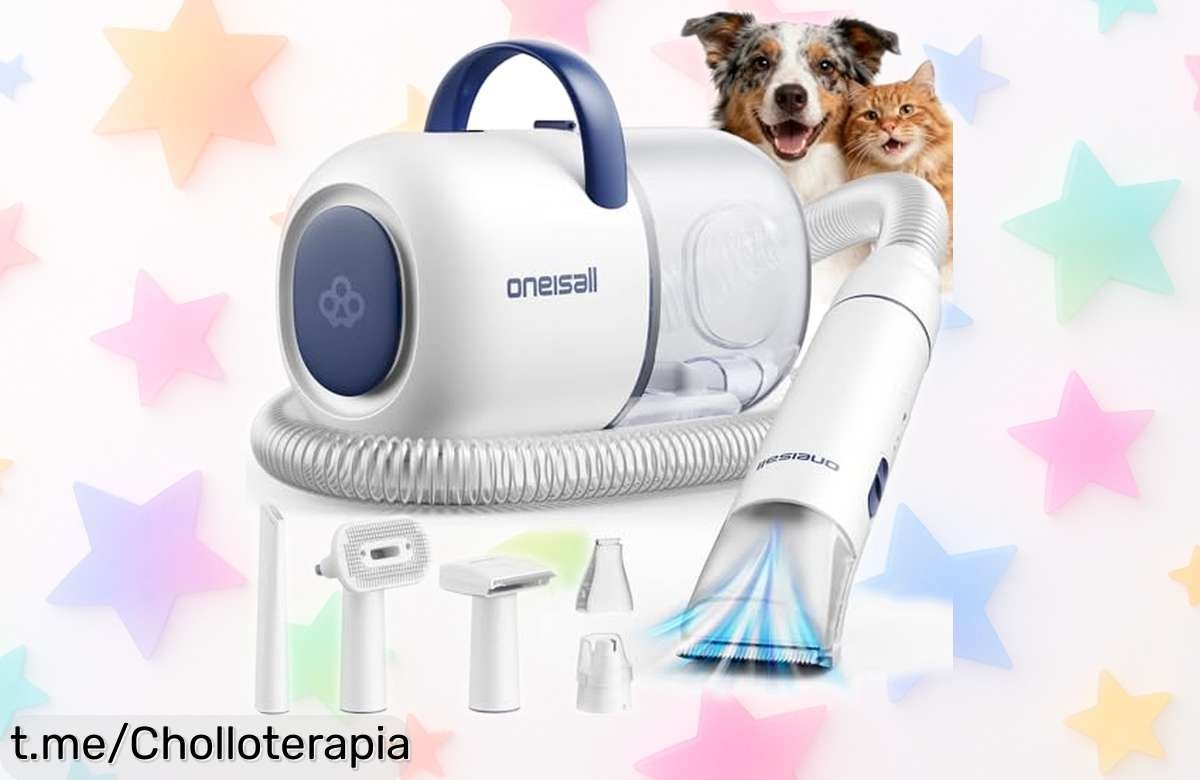 Cortapelos para perros con aspiradora Oneisall: un super chollo que ahorra lío, recorta al máximo y deja felices a tus mascotas ¡aprovéchalo ahora!