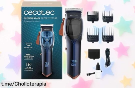 Cortapelos potente Cecotec PrecisionCare Expert Vector: chollazo para lograr el corte perfecto en casa con un motor bestial y 90 minutos de autonomía. ¡No te quedes sin él!