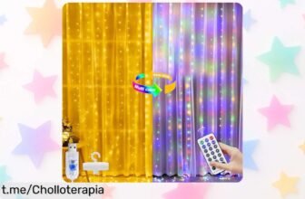 Cortina luminosa mágica de 3 x 3 m con 300 LED y mando a distancia, ¡transforma cualquier espacio en un flair especial! Aprovecha este preciosísimo chollo antes que se acabe.
