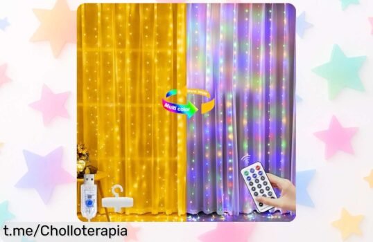Cortina luminosa mágica de 3 x 3 m con 300 LED y mando a distancia, ¡transforma cualquier espacio en un flair especial! Aprovecha este preciosísimo chollo antes que se acabe.