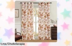 Cortinas vintage de lino semitransparente XiDi LinSh: diseño floral que ilumina y privacy, ¡no te quedes sin este chollazo para decorar tu hogar antes de que se agoten!