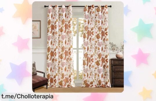 Cortinas vintage de lino semitransparente XiDi LinSh: diseño floral que ilumina y privacy, ¡no te quedes sin este chollazo para decorar tu hogar antes de que se agoten!