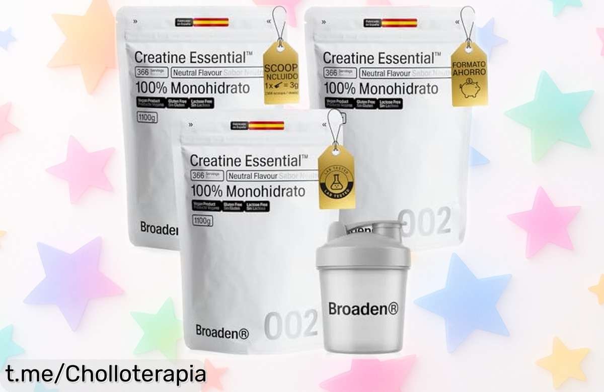 Creatina monohidratada en polvo de 3,3 kg con dosificador y shaker: gana fuerza y rinde más por un precio de escándalo que no durará. ¡Aprovecha este chollo antes que se acabe!