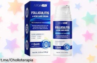 Crema milagrosa para foliculitis y acné con ácido salicílico al 1% que limpia tu piel, controlando la grasa. ¡Cómprala ahora antes de que se agote!