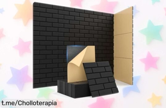 Dale un giro a tu espacio con el panel decorativo acústico Kuchoow, estilo ladrillo que mejora el sonido y elimina ecos: instalación fácil y precio de ganga. ¡No te lo pierdas!