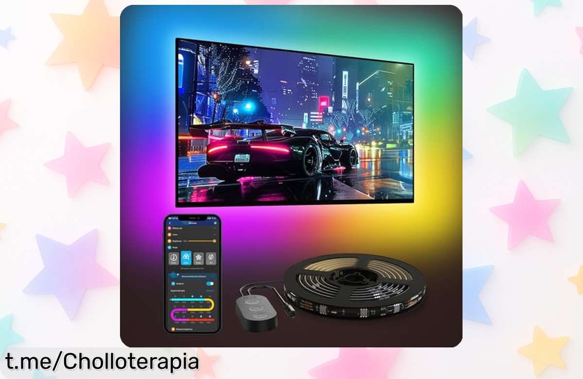 Dale una vuelta a tus pelis con la tira LED Govee RGBIC, rebajada para iluminar tu mundo y hacer vibrar tus emociones al ritmo de la música. ¡No te lo pierdas!