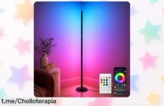 Dale vida a tu hogar con la sorprendente lámpara de pie LED RGB Aogled, más de 16 millones de colores te esperan: ¡aprovéchalo ya y transforma tus momentos en pura magia!