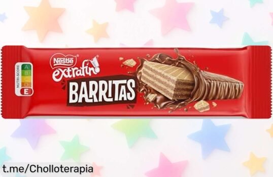 Deliciosa barrita de barquillo Nestlé Extrafino: capricho crujiente y cremoso a un precio de ganga que no querrás dejar escapar, ¡date ese placer ahora!