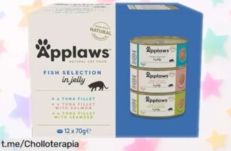 Deliciosa comida húmeda Applaws en gelatina para tu gato: 12 latas de cariño y salud a un precio de ganga, ¡mima su pelaje hoy antes que se agote!