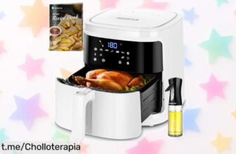 Deliciosa freidora de aire AIGOSTAR de 7 litros con pantalla táctil LED; precio rebajado para cocinar sin aceite y disfrutar recetas increíbles. ¡No lo dejes pasar!