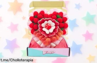 Deliciosa tarta de chuches en forma de corazón Belros, ¡un ofertón para alegrar tus celebraciones y compartir dulzura con quienes más amas!