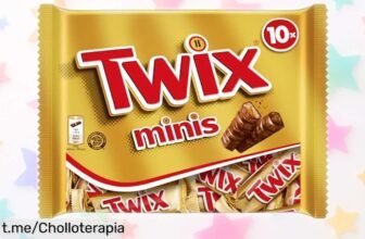 Deliciosas chocolatinas Twix Minis en pack de 10, el capricho perfecto que trae diversión a tu vida ¡Aprovecha este precio de ganga y endulza tus momentos ya!