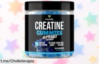 Deliciosas gominolas de creatina Foodelis: 1,5 g de pura energía en cada bocado. ¡Aprovecha este chollo y haz que tu rendimiento brille como nunca!
