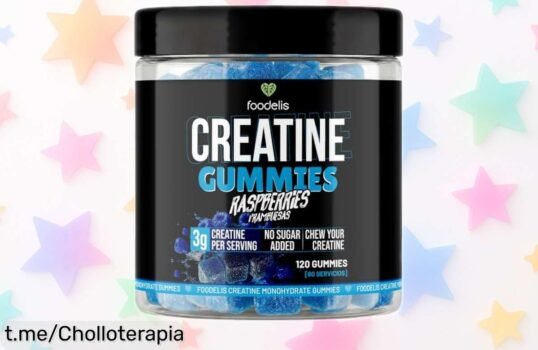 Deliciosas gominolas de creatina Foodelis: 1,5 g de pura energía en cada bocado. ¡Aprovecha este chollo y haz que tu rendimiento brille como nunca!