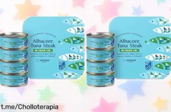 Delicioso bonito del norte en aceite de oliva by Amazon MSC, 2 packs de 4 latas: ¡un chollazo para tu despensa que hará feliz a todos en la mesa!