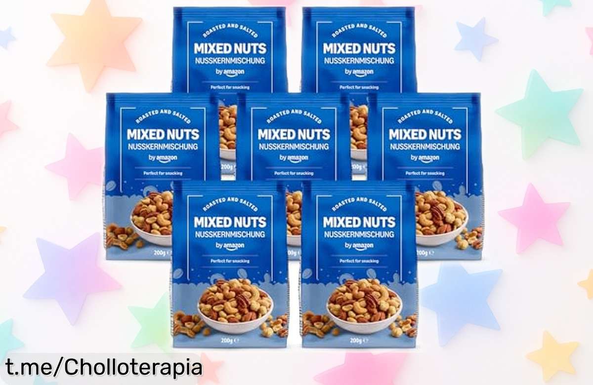 Delicioso pack de 7 bolsas de frutos secos tostados by Amazon: ¡crujientes, saludables y un chollo imperdible para tus momentos de picoteo!