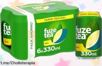 Delicioso refresco de té helado con limón Fuze Tea: pack de 6 latas para disfrutar un chollo refrescante que no podrás dejar pasar. ¡Queda poco tiempo para saborearlo!