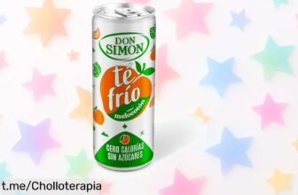 Delicioso té frío de melocotón Don Simón en lata, ¡rebajado y fresco para disfrutar ya! Aprovecha este precio de ganga y saborea cada sorbo como un premio.
