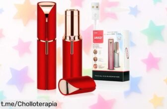 Depiladora facial eléctrica URAQT, ¡el super chollo que te hará lucir impecable en minutos! Imprescindible para llevar siempre contigo y brillar cada día.