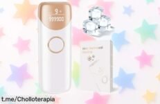 Depiladora láser IPL con enfriamiento para mujer, cuida tu piel mientras reduces el vello en casa; aprovecha el cupón y llévate este chollazo antes de que se acabe.