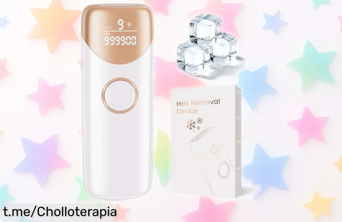 Depiladora láser IPL con enfriamiento para mujer, cuida tu piel mientras reduces el vello en casa; aprovecha el cupón y llévate este chollazo antes de que se acabe.