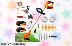 Desbrozadora a batería OUTIGO de 800 W, con pack de 2 baterías: ¡super chollo para mantener tu jardín impecable y disfrutar del aire libre! ¡No te quedes sin la tuya ya!