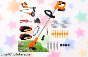 Desbrozadora a batería OUTIGO de 800 W, con pack de 2 baterías: ¡super chollo para mantener tu jardín impecable y disfrutar del aire libre! ¡No te quedes sin la tuya ya!