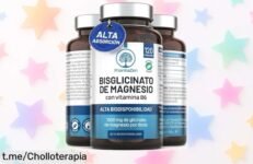 Descubre el bisglicinato de magnesio con vitamina B6 a un precio bajísimo, ideal para descansar mejor y cuidar tus músculos. ¡No te quedes sin el tuyo y mejora tu día a día!